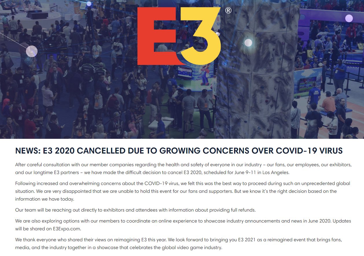 Herní výstava E3 2020 byla zrušena. Co to znamená pro hráče a herní průmysl? 2