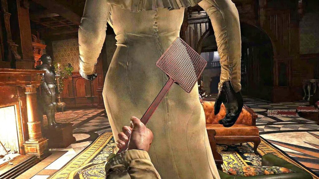 Hráči Resident Evil Village se baví plácáním upíří dámy Lady Dimitrescu přes zadek 2